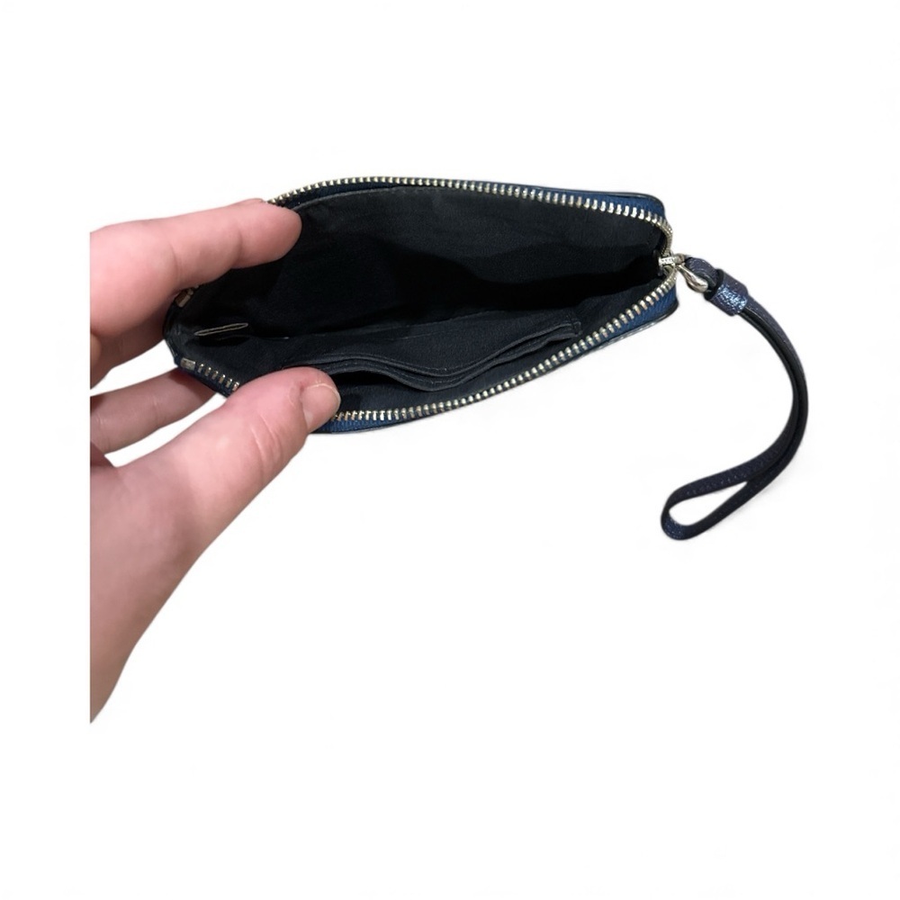 Coach Metallic Blue Wristlet - Picture 4 of 4